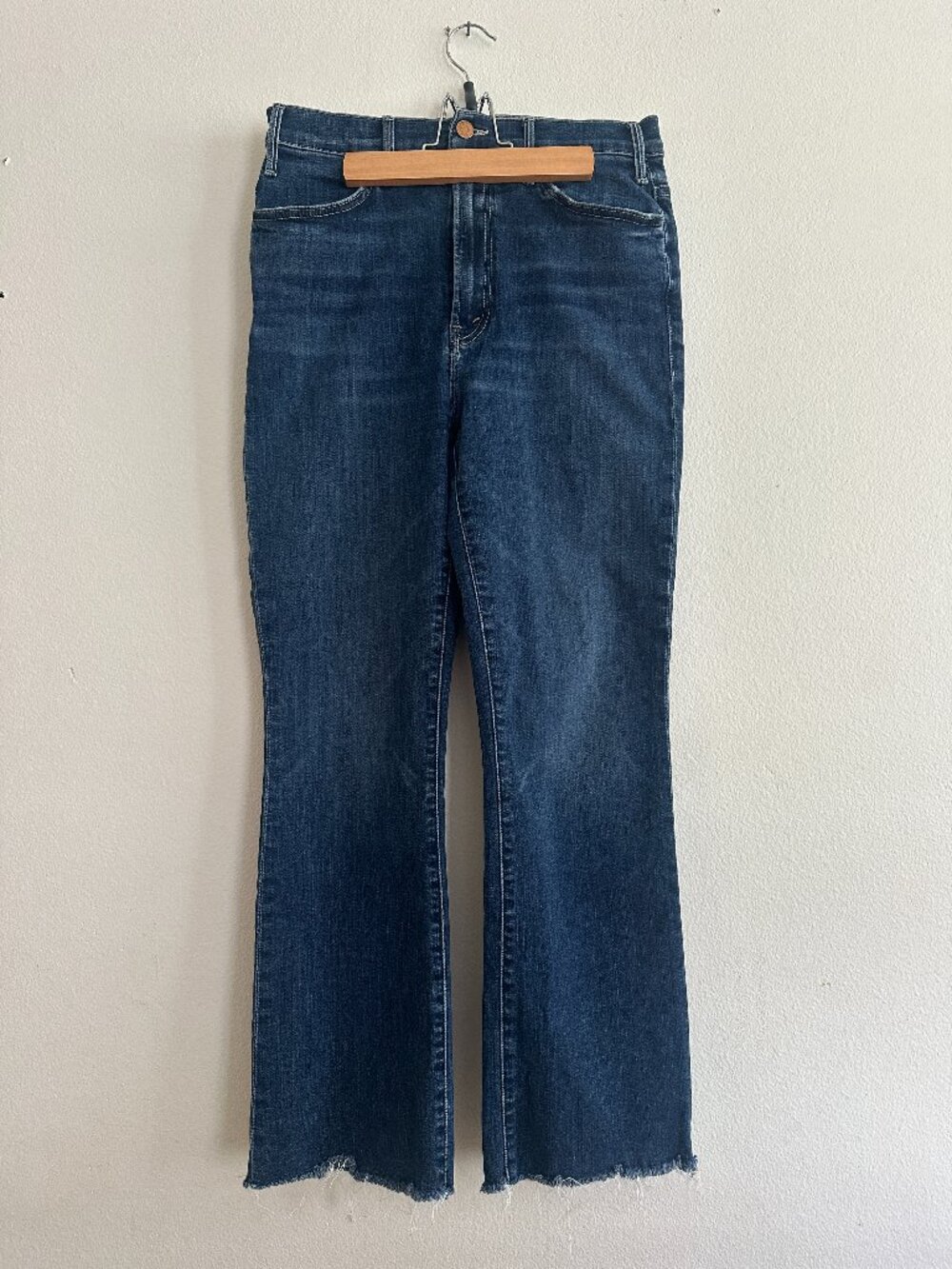 MOTHER Hustler Ankle Fray Jeans, Teaming Up, Size 31